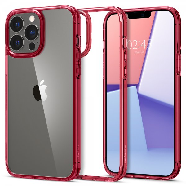 Spigen iPhone 13 Pro Deksel Ultra Hybrid Red Crystal