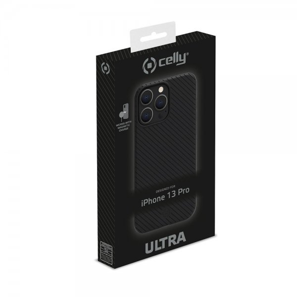 Celly iPhone 13 Pro Deksel ULTRAMAG Svart