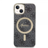 Guess iPhone 13 Deksel 4G Pattern MagSafe Svart