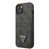 Guess iPhone 13 Deksel Double Cardslot Metal Triangle Svart