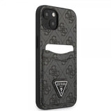 Guess iPhone 13 Deksel Double Cardslot Metal Triangle Svart