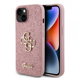 Guess iPhone 13 Deksel Fixed Glitter Rosa