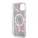 Guess iPhone 13 Deksel Flower MagSafe Kaki
