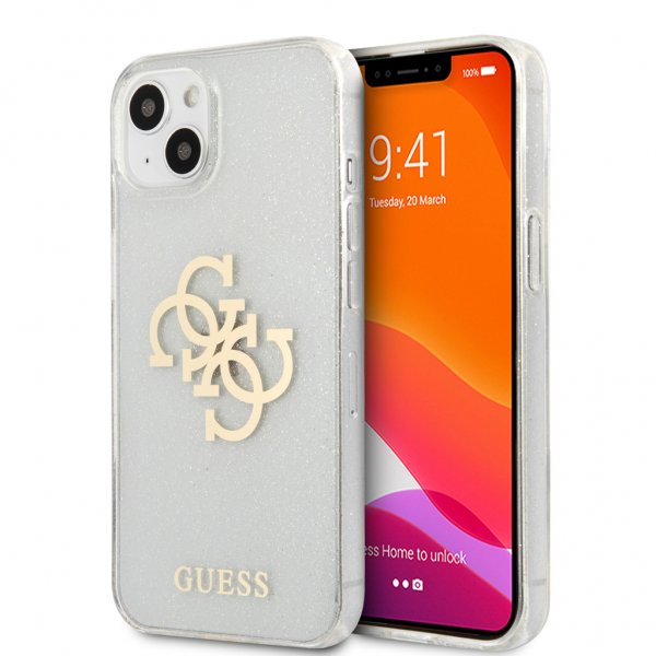 Guess iPhone 13 Deksel Full Glitter Transparent