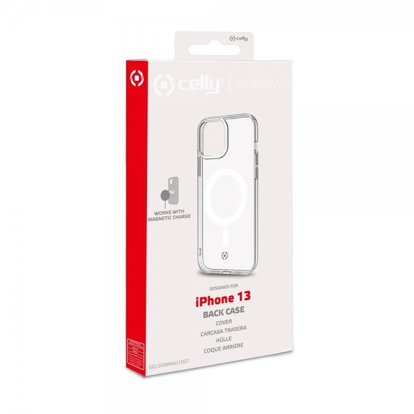 Celly iPhone 13 Deksel GELSKINMAG MagSafe Transparent