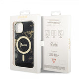 Guess iPhone 13 Deksel Golden Marble MagSafe Svart