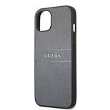 Guess iPhone 13 Deksel Hot Stamp Metal Logo Grå
