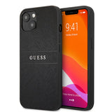 Guess iPhone 13 Deksel Hot Stamp Metal Logo Svart
