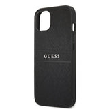 Guess iPhone 13 Deksel Hot Stamp Metal Logo Svart
