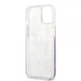 Guess iPhone 13 Deksel Liquid Glitter Flower Pattern Lilla