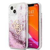 Guess iPhone 13 Deksel Liquid Glitter Rosa