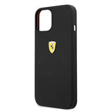 Ferrari iPhone 13 Deksel Liquid Silicone Metal Logo Svart
