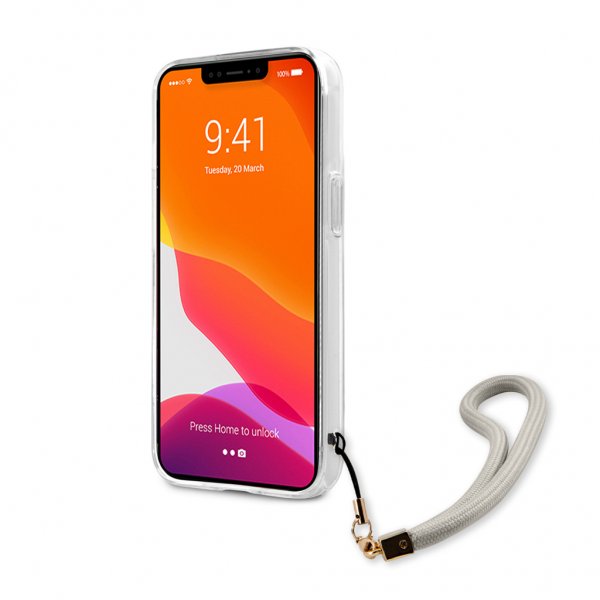 Guess iPhone 13 Deksel Marble Design Stripe Grå