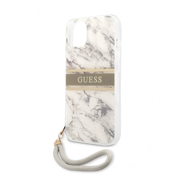 Guess iPhone 13 Deksel Marble Design Stripe Grå