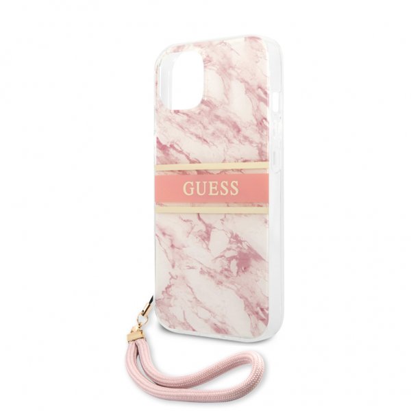 Guess iPhone 13 Deksel Marble Design Stripe Rosa