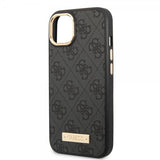 Guess iPhone 13 Deksel Metal Plate Logo MagSafe Svart
