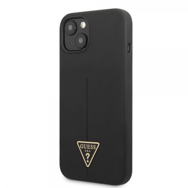 Guess iPhone 13 Deksel Metal Triangle Svart