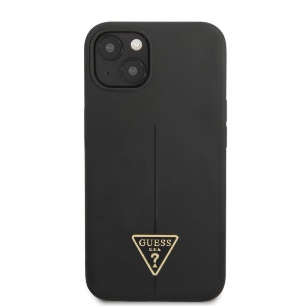 Guess iPhone 13 Deksel Metal Triangle Svart