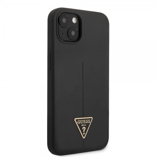 Guess iPhone 13 Deksel Metal Triangle Svart