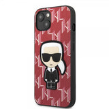 Karl Lagerfeld iPhone 13 Deksel Monogram Iconic Patch Rød