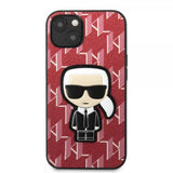 Karl Lagerfeld iPhone 13 Deksel Monogram Iconic Patch Rød