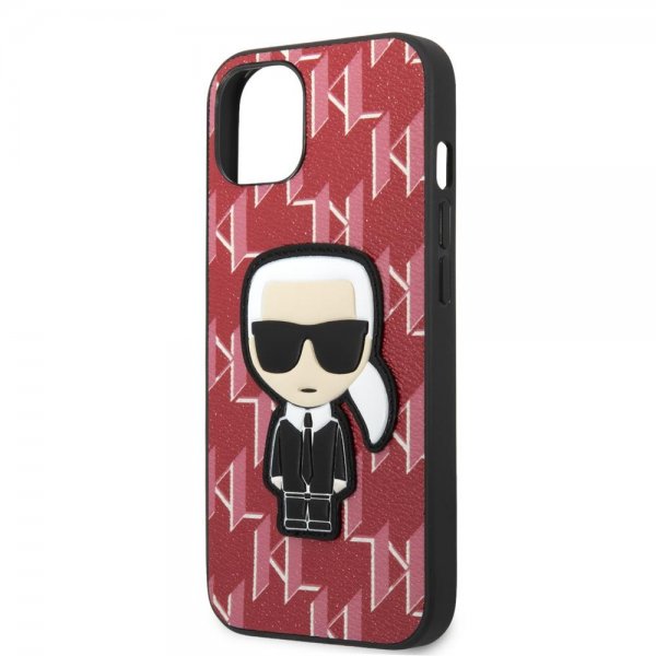 Karl Lagerfeld iPhone 13 Deksel Monogram Iconic Patch Rød