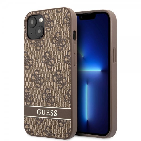 Guess iPhone 13 Deksel Printed Stripe Bottom Brun