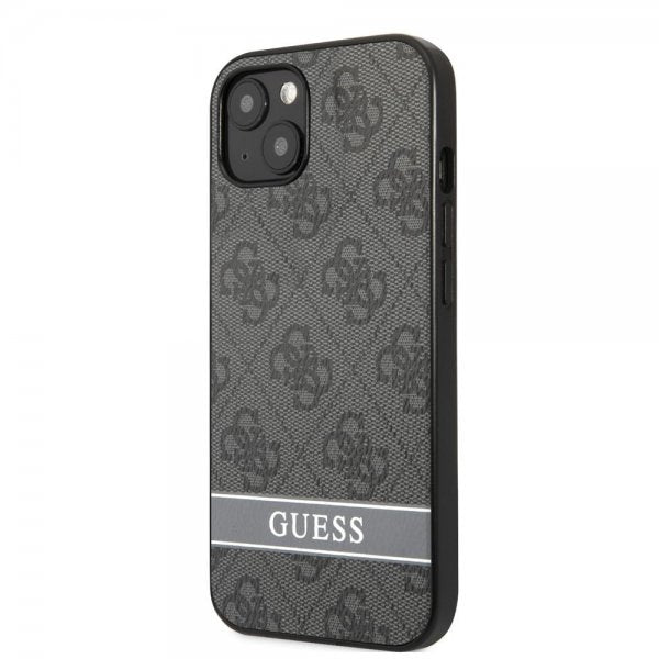 Guess iPhone 13 Deksel Printed Stripe Bottom Grå