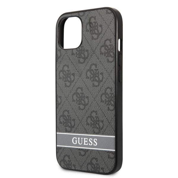 Guess iPhone 13 Deksel Printed Stripe Bottom Grå