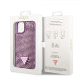 Guess iPhone 13 Deksel Rhinestone Lilla
