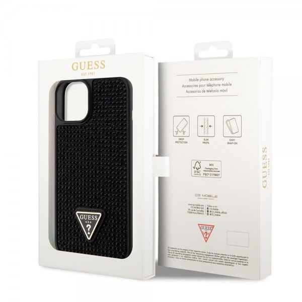 Guess iPhone 13 Deksel Rhinestone Svart