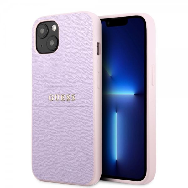 Guess iPhone 13 Deksel Saffiano Metal Logo Lilla