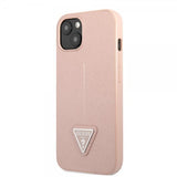 Guess iPhone 13 Deksel Saffiano Metal Triangle Rosa