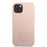 Guess iPhone 13 Deksel Saffiano Metal Triangle Rosa