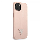 Guess iPhone 13 Deksel Saffiano Metal Triangle Rosa