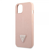 Guess iPhone 13 Deksel Saffiano Metal Triangle Rosa