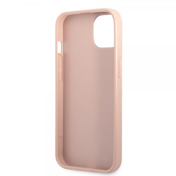 Guess iPhone 13 Deksel Saffiano Metal Triangle Rosa