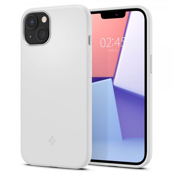 Spigen iPhone 13 Deksel Silicone Fit Hvit