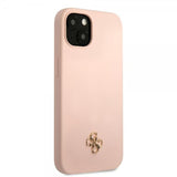Guess iPhone 13 Deksel Silicone Metal Logo 4G Light Pink