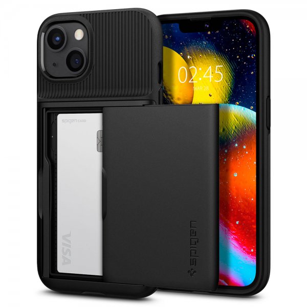 Spigen iPhone 13 Deksel Slim Armor CS Svart