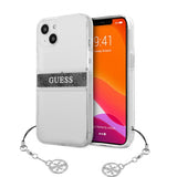 Guess iPhone 13 Deksel Stripe Charm Grå