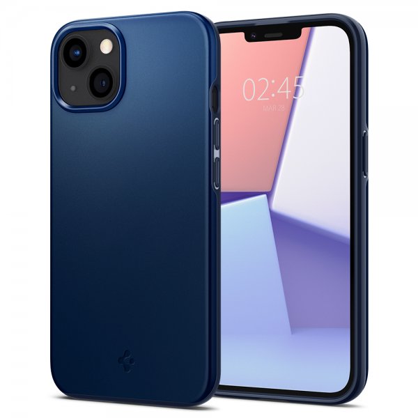 Spigen iPhone 13 Deksel Thin Fit Navy Blue