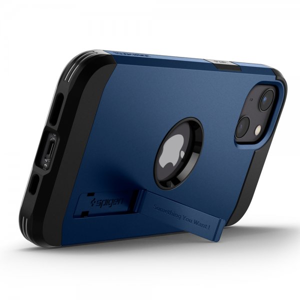 Spigen iPhone 13 Deksel Tough Armor Navy Blue