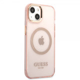 Guess iPhone 13 Deksel Translucent MagSafe Rosa