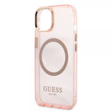 Guess iPhone 13 Deksel Translucent MagSafe Rosa