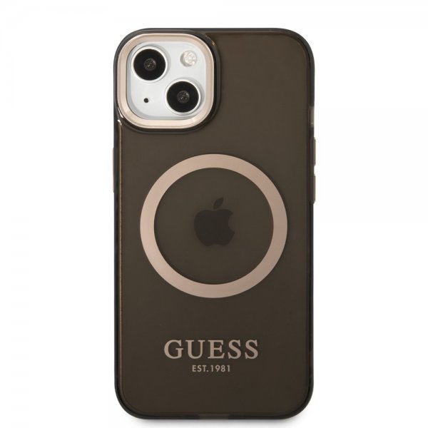 Guess iPhone 13 Deksel Translucent MagSafe Svart
