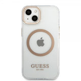 Guess iPhone 13 Deksel Transparent MagSafe Gull Transparent