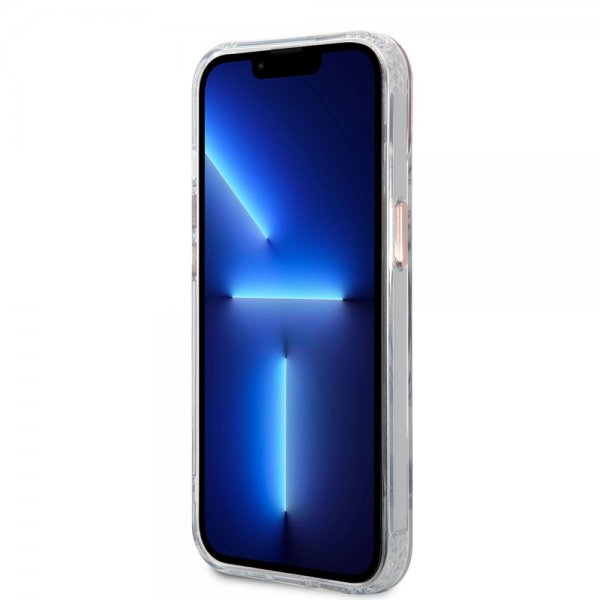 Guess iPhone 13 Deksel Transparent MagSafe Rosa Transparent