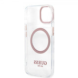 Guess iPhone 13 Deksel Transparent MagSafe Rosa Transparent