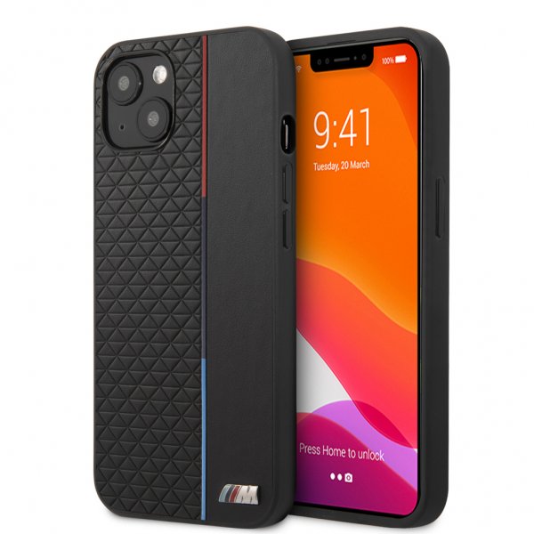 BMW iPhone 13 Deksel Triangle Pattern Svart